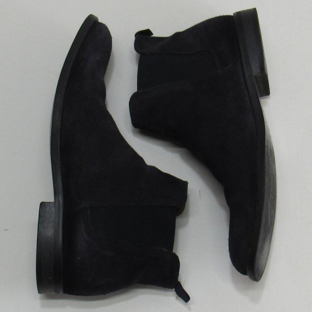 Aldo Men's Vianello Suede Chelsea Boots Size 9  - Navy Closed Square Toe Slip On - Picture 5 of 10